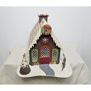 Vintage Gingerbread House Metal Tea Light